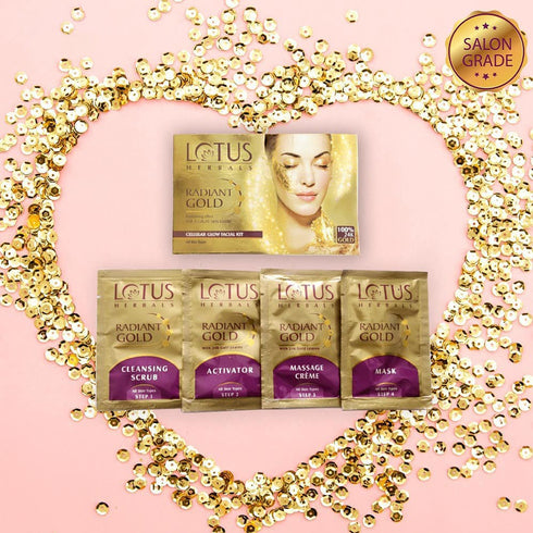 Lotus Radiant Gold Cellular Glow Salon Grade Single Facial Kit